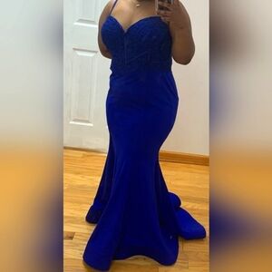 2Her2Him Royal Blue Gown- Size Xl- Prom, Wedding, Formal
